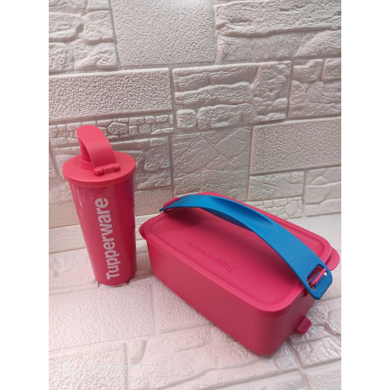 tempat bekal CTG deep 1.5L with Giant Tumbler 470ml ori Tupperware