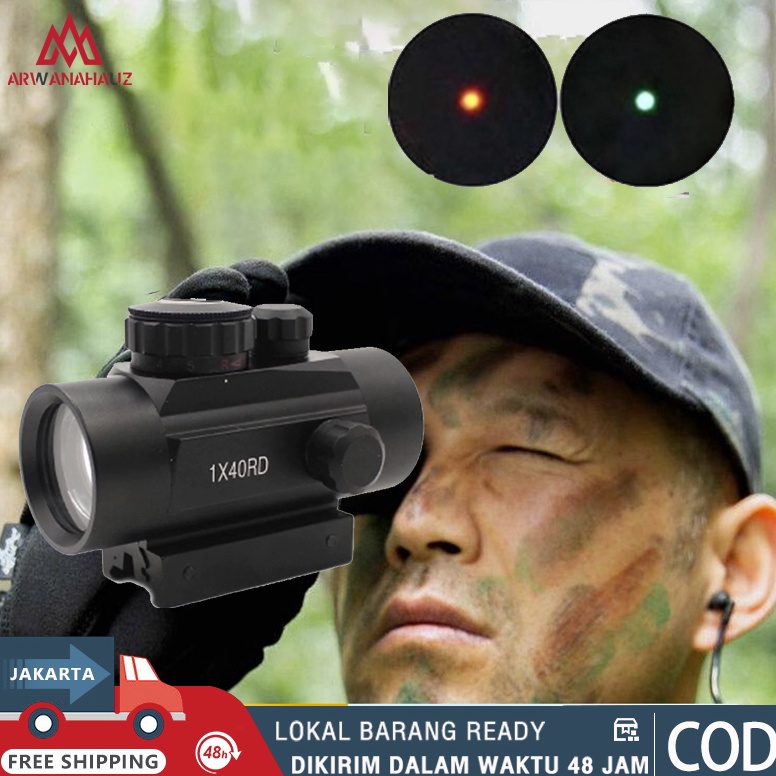 Terbaru.. Red dot 1X40 RD Teleskop Bushnell Bermata Perjalanan Luar Ruangan Hilang Teleskop Fokus Ya
