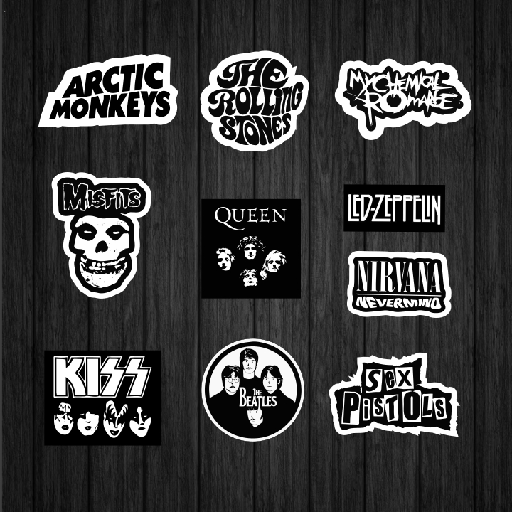 

STIKER BAND & PENYANYI LUAR NEGERI 10 PCS