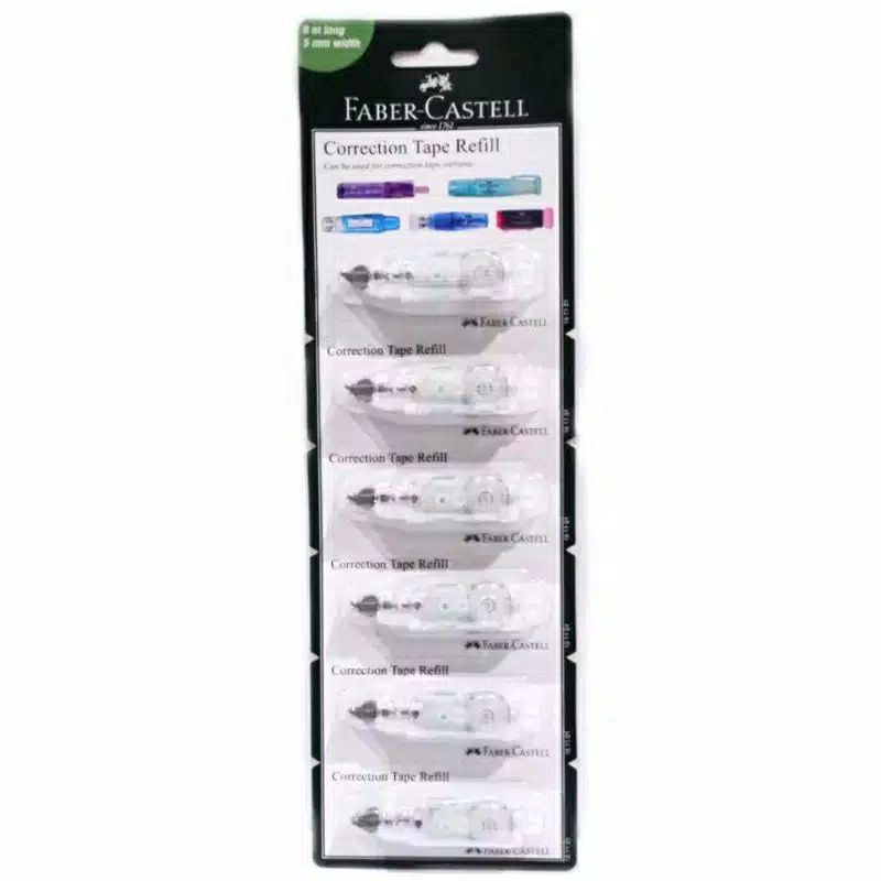 

✨Terbaru✨ Refill Correction tape QJR Faber Castell isi 6 Pcs 