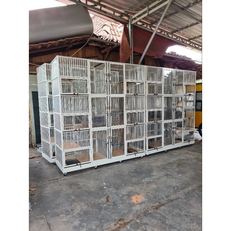 Kandang kucing pintu 6 / Kandang kucing alumunium  jumbo