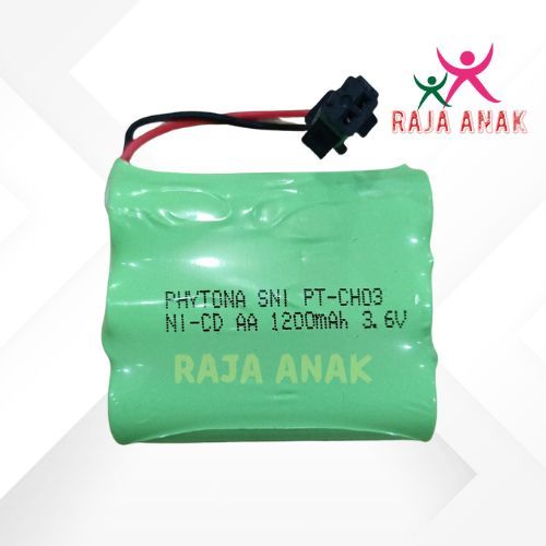 RAJA ANAK ‖ PHYTONA BATERAI CAS MOBIL REMOTE RC RANGKAI 3 ORIGINAL 1200MAH