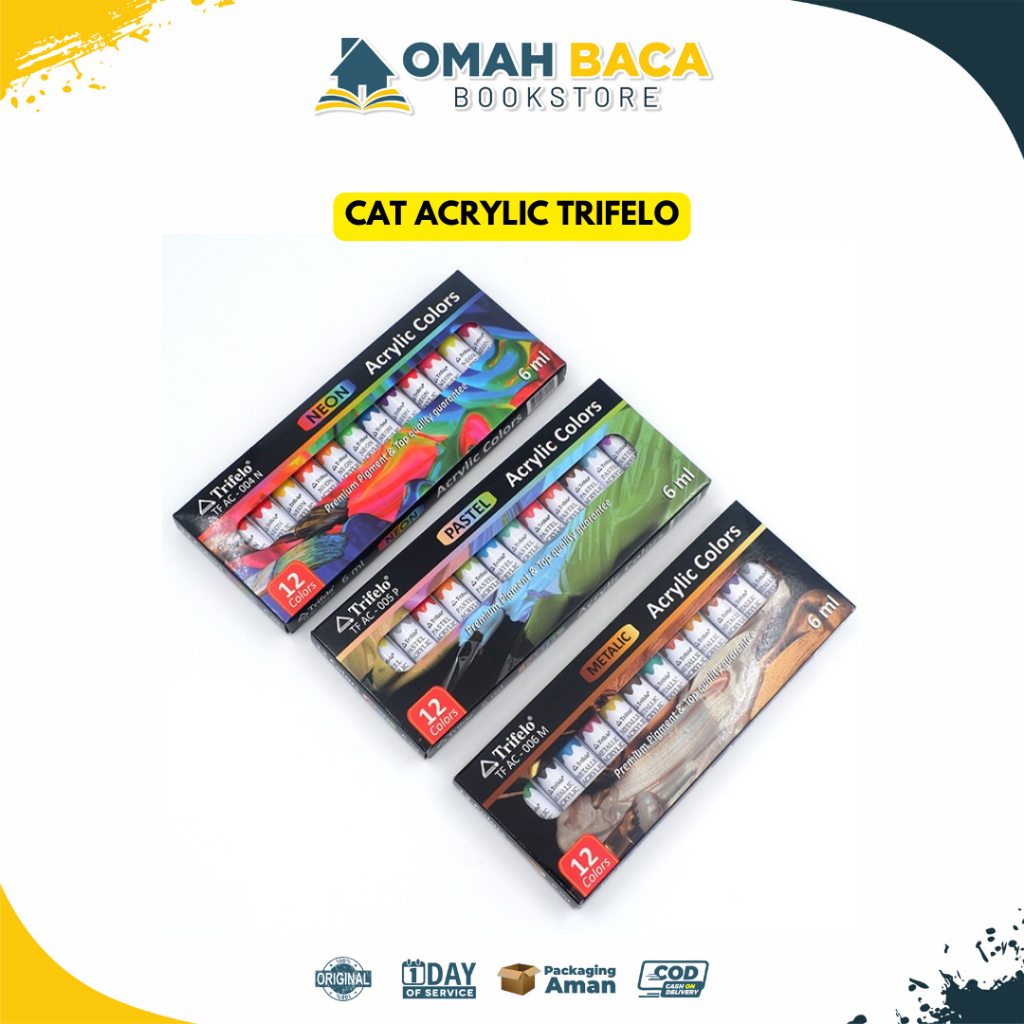 

TRIFELO Acrylic Paint / Cat Akrilik 12 set dan 18 set