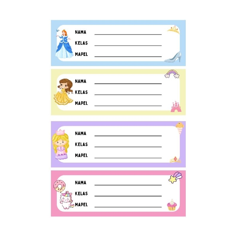 

STIKER LABEL NAMA BUKU PELAJARAN / STIKER NAMA / STIKER BUKU PELAJARAN / NAMA KELAS MAPEL