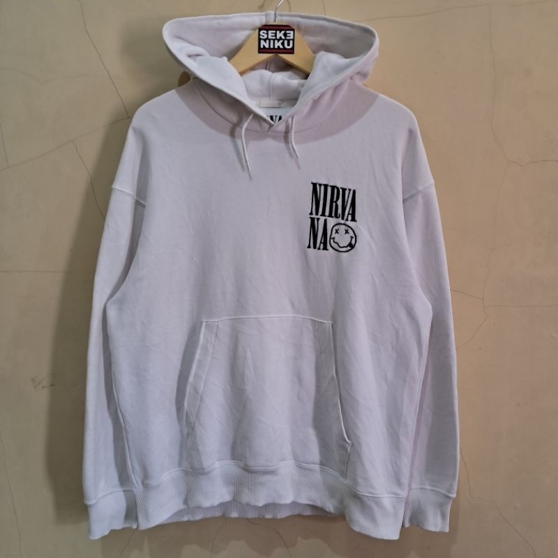 Hoodie Official NIRVANA x GU Uniqlo Bordir bahan babyteri