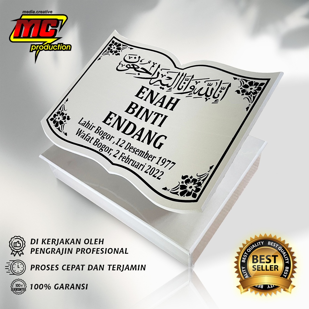 BATU NISAN DUDUKAN BESAR 40X30  - BATU NISAN - BATU NISAN BUKU