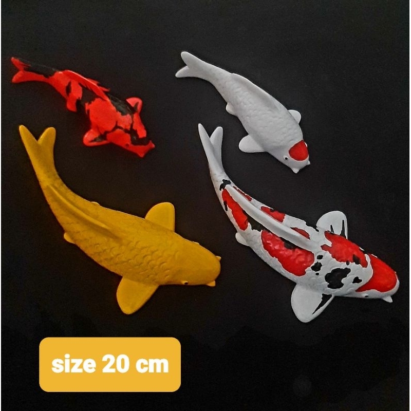 patung ikan koi pajangan miniatur replika souvenir dekorasi