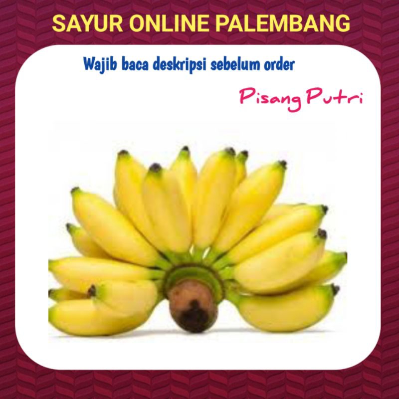 

Pisang Putri Segar Per Sisir - Sayur Buah Online Palembang