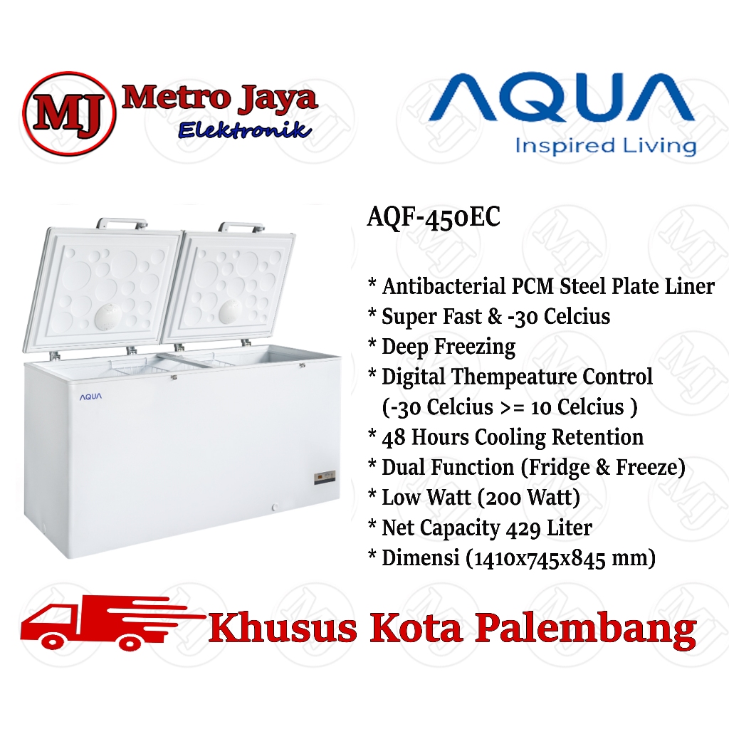 Chest Freezer AQUA Japan AQF-450EC EC series AQF 450 EC Fast Freezing