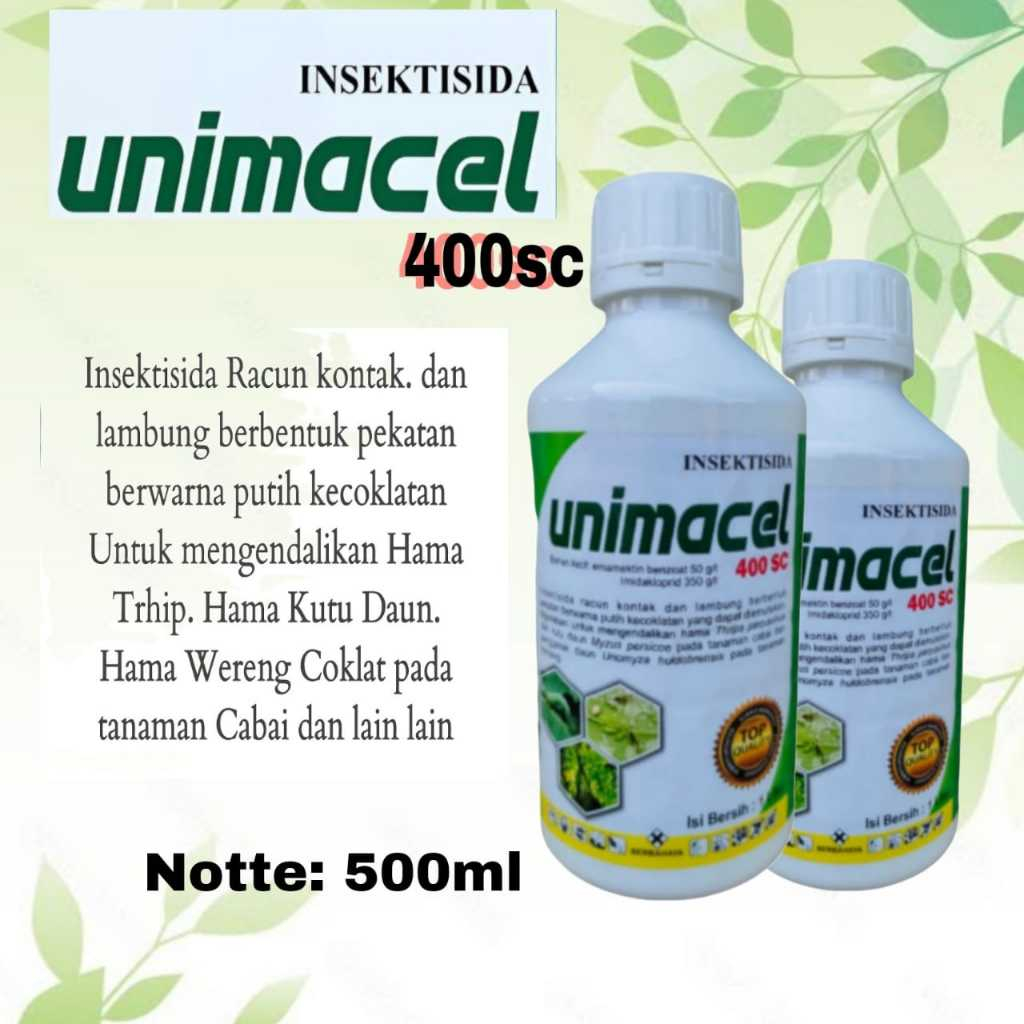 UNIMACEL 500ML PENGENDALI HAMA TANAMAN INSEKTISIDA UNIMACEL EMAMEKTIN/PUPUK/PESTISIDA/OBAT HAMA