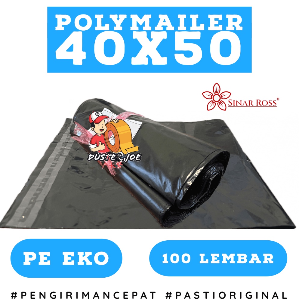 

Miliki Segera Plastik Polymailer 40x50 Sinar Ross EKO Hitam PE Per 1 ikat N0P