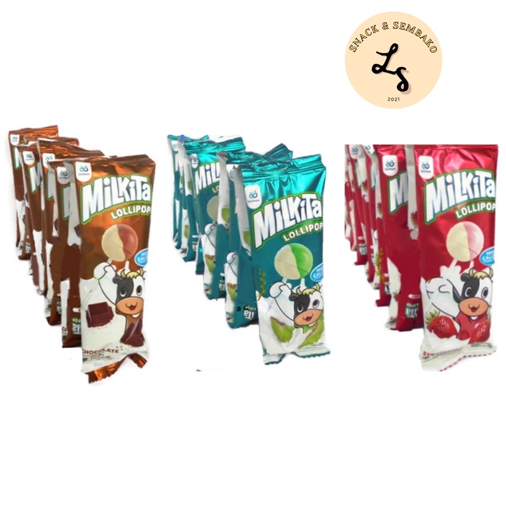 

[™L13$] Milkita Lollipop Assorted Hanger Ecer 1000 1 Bag 30pcs @9gr Mix [280]