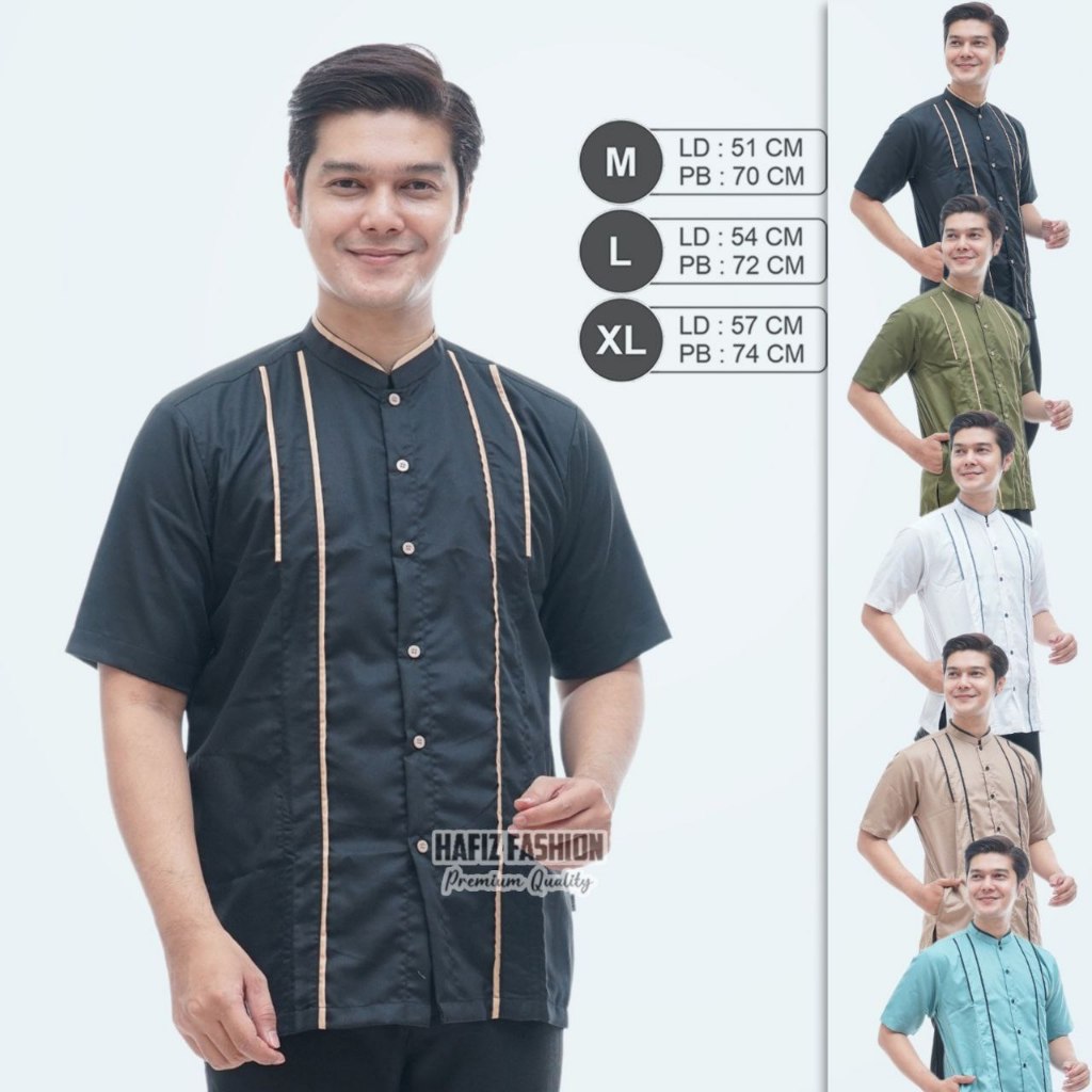 Ready koko model salur lengan pendek koko hafiz koko santri elegand