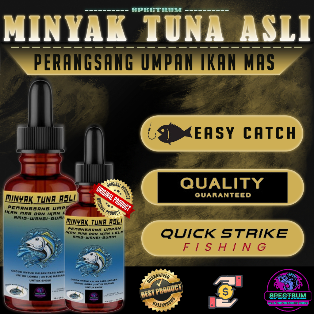 Minyak Tuna Spectrum 20ml Campuran Perangsang Umpan Pancing galatama Ikan Mas / Lele / Bawal