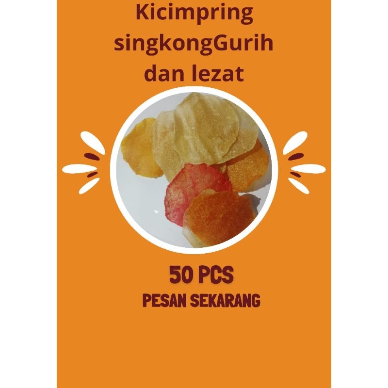 

Kecimpring sampeu/singkong mentah asli cianjur kualitas bagus isi 50 pcs