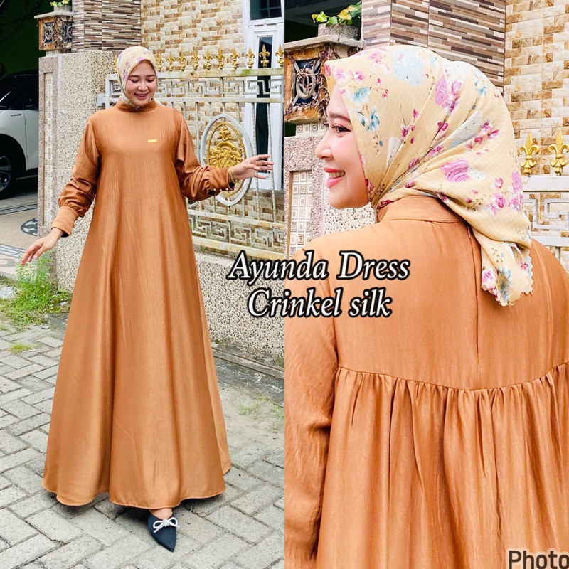 ayunda Dress / gamis terbaru polos
