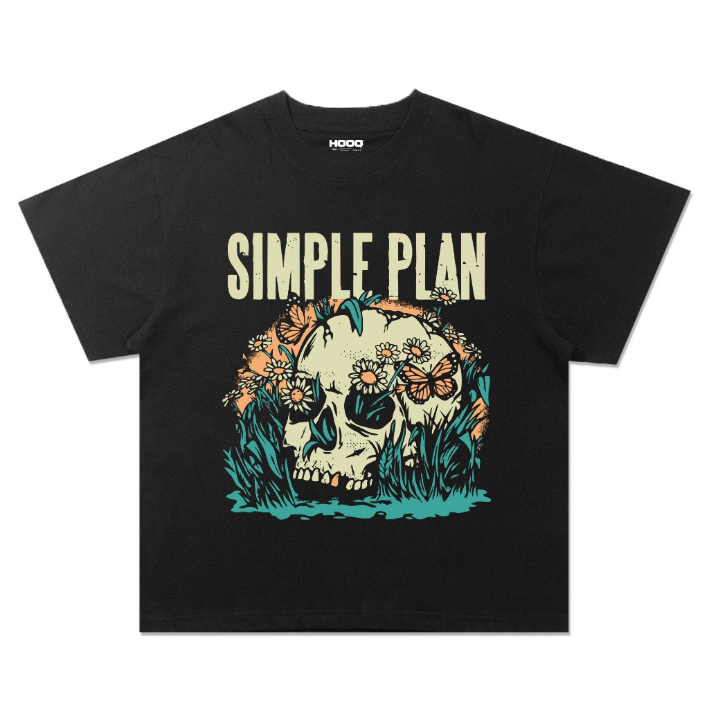 Kaos Band SIMPLE PLAN Oversize - Logo Tour Simple Plan Band T-shirt