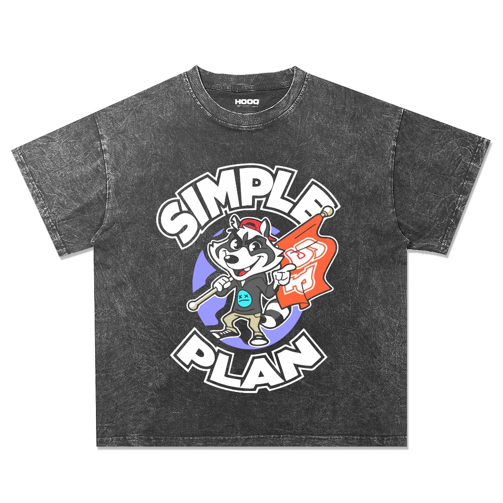 Kaos Band Simple Plan Model Washing Oversize Simple Plan T-shirt