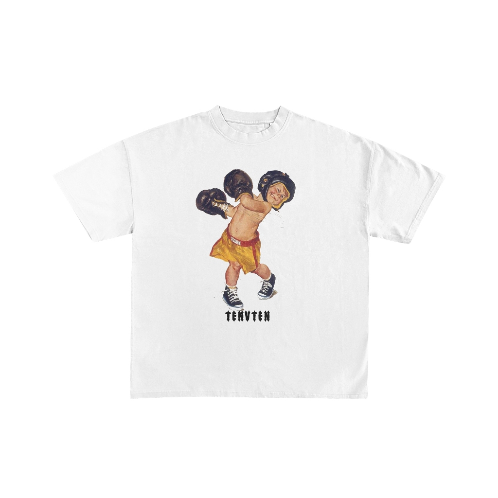 kid boxing tshirt white