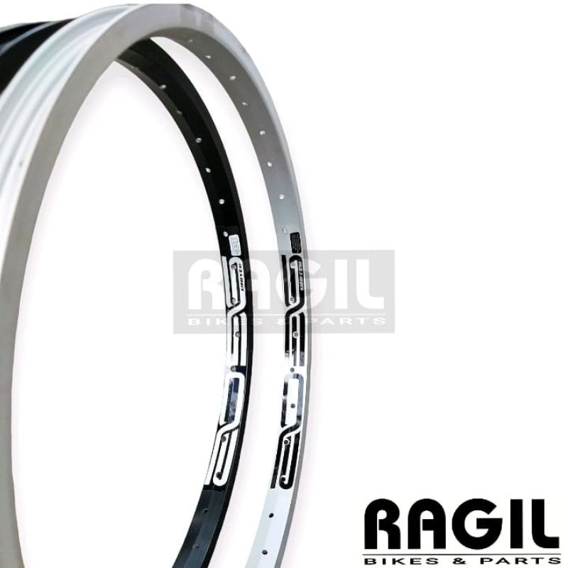 VELG SEPEDA 20 Z-1000 UNITED RIMS RIM BMX RING 20" INCH ALLOY LUBANG 36H 36 HOLE SILVER HITAM MINION