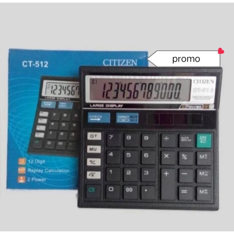 

kalkulator citizen Ct-512 original 12digit kalkulator bisnis*