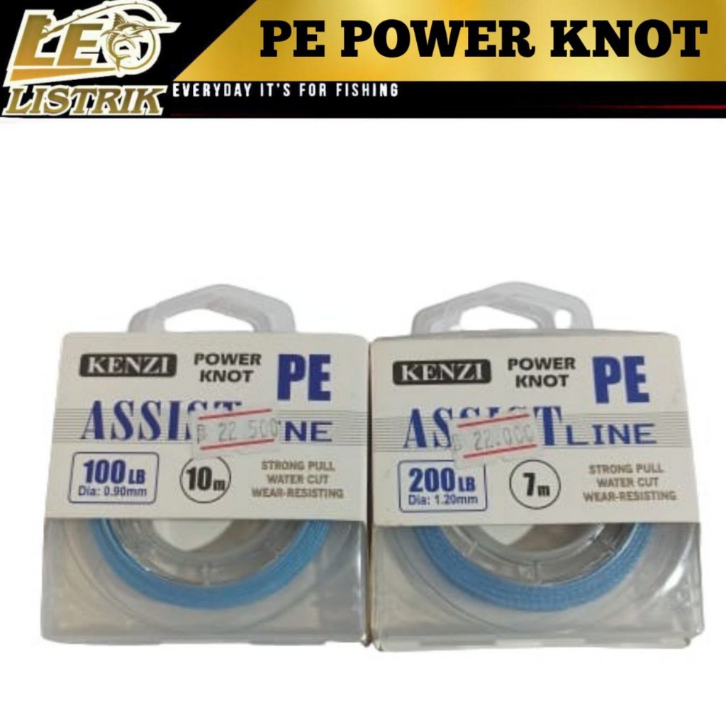 PE KENZI POWER KNOT PE ASSIST LINE TALI KEVLAR SIZE 80LB 100LB 150LB 200LB 250LB 300LB