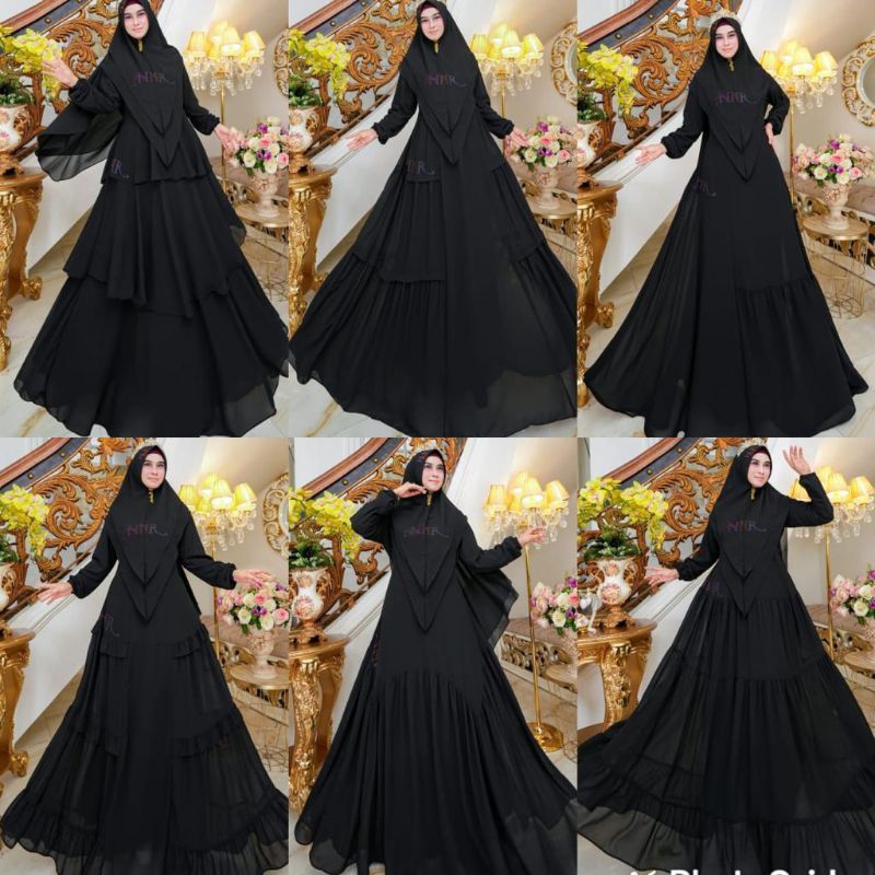 set syari Mecca by humaira khusus hitam