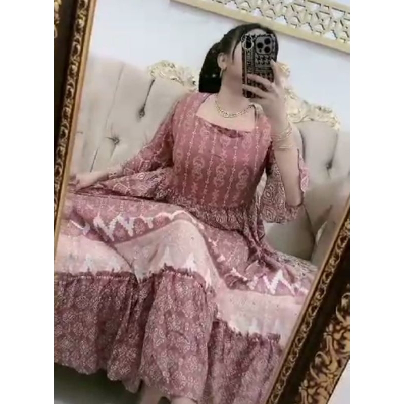 Daster Miskha Karet Belakang Katun Rayon Premium