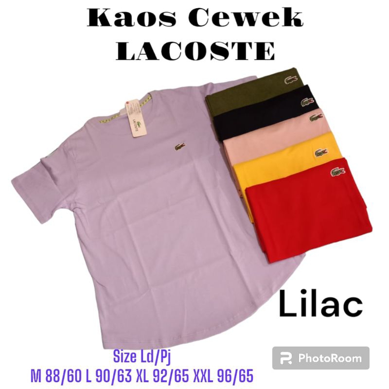 Kaos Cewek Lacoste (bordir)