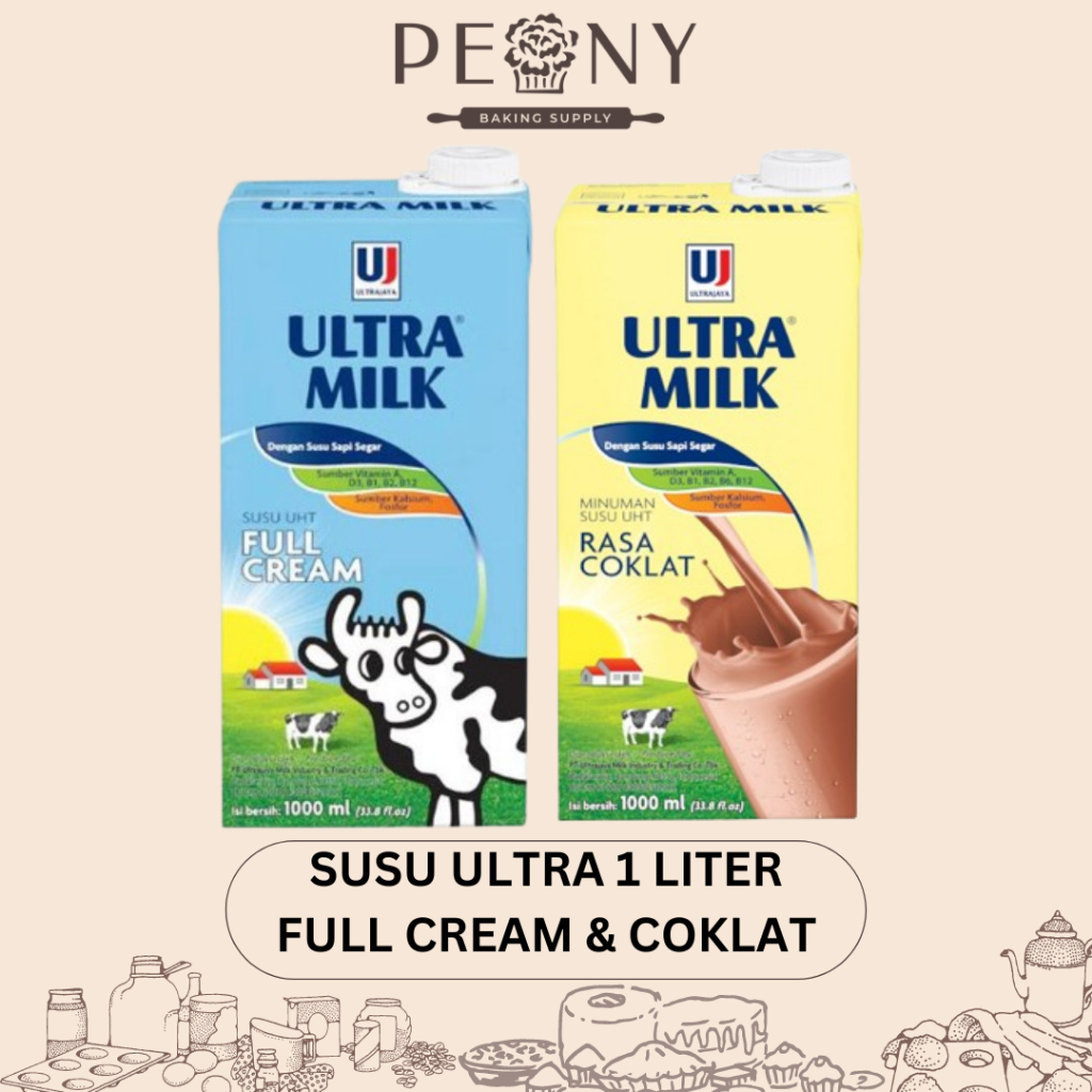 

ULTRA SUSU UHT FULL CREAM (PUTIH) / COKLAT 1 LITER / 1000 ML