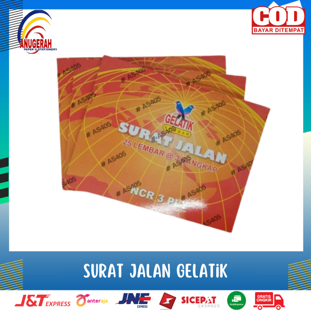 

GELATIK SURAT JALAN B3 1/2X3X25 NOTA (PCS)