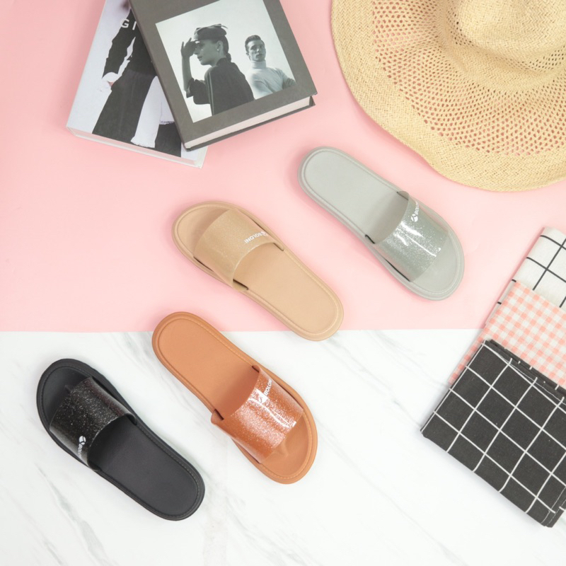 ( DAHLIA ) Sandal BOLONI slop wanita/sandal flat wanita casual