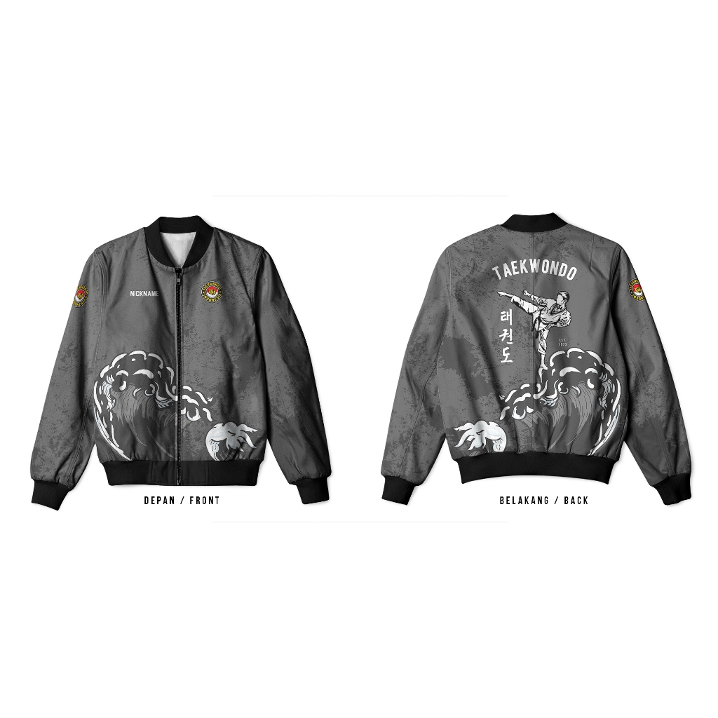 [riashop] Jaket Bomber TAEKWONDO | TAEKWONDO Jaket Bomber Printing