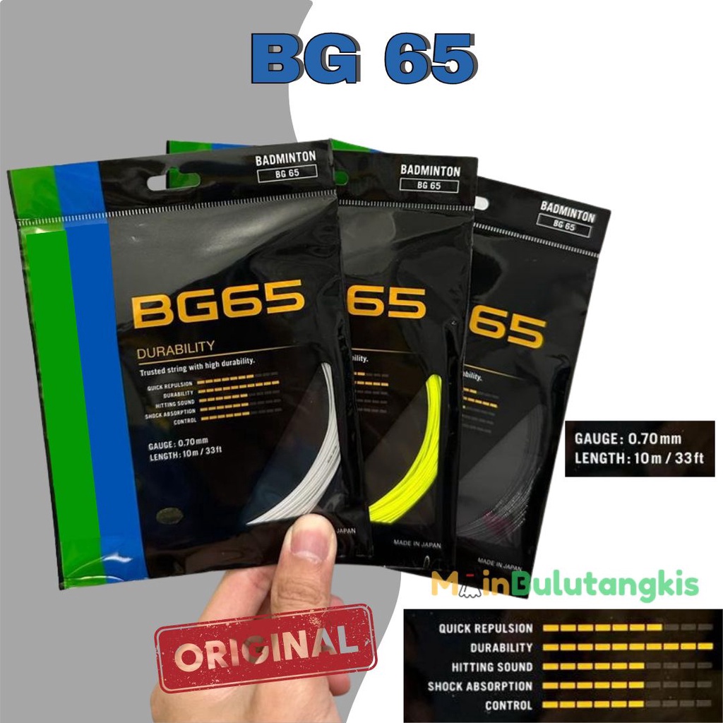 12.12 Product HOT Senar Raket Badminton / Senar BG 65 Original grosir