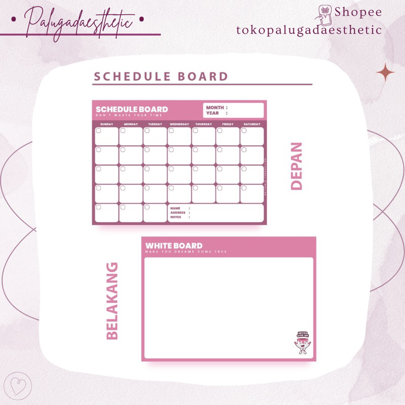 

[SAMARINDA] Schedule Board New