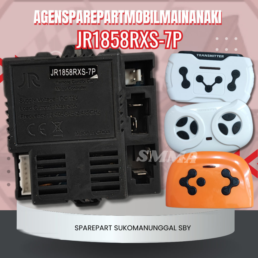 SMMA || MODUL PCB RECEIVER REMOT BLUETOOTH TIPE JR1858RXS-7P MOBIL MAINAN AKI ANAK REMOT CONTROL PMB