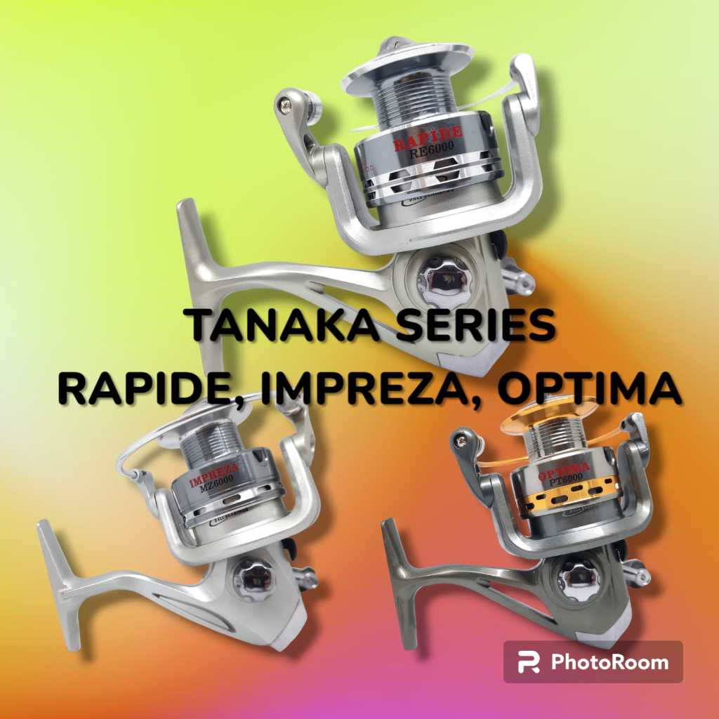 REEL PANCING SPINNING MERK TANAKA SERIES, ONE WAY GRAPHITE BODY ALUMINUM SPOOL 12+1BB