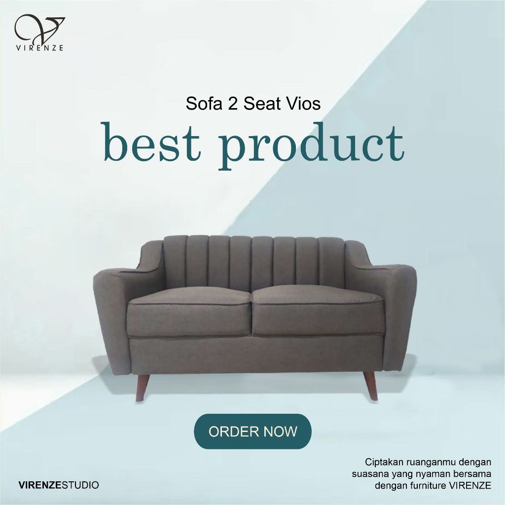 Sofa 2 seat Vios Virenze Jakarta Bogor Sentul Bekasi Cikarang Kawarang Tangerang Bandung Purwakarta 
