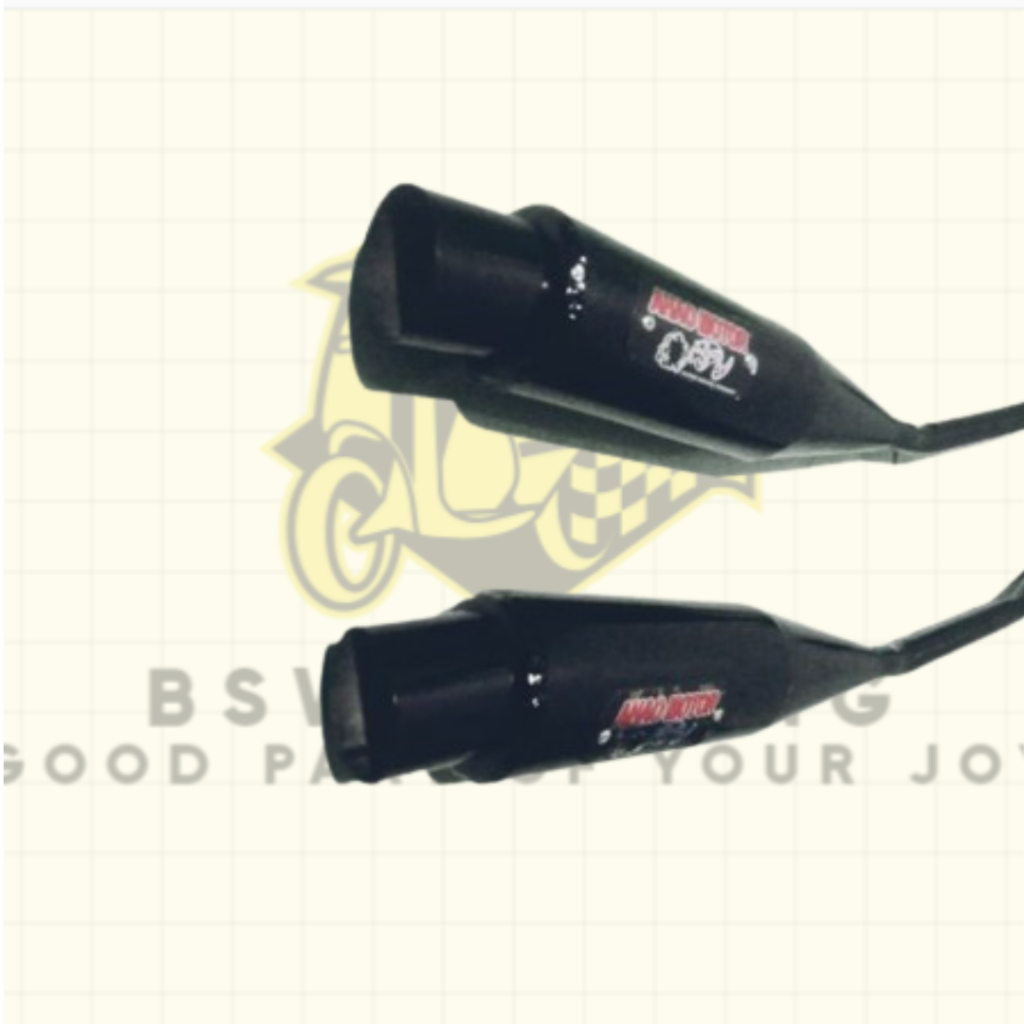 knalpot racing YRM RACING model AHO motor bebek SUPRA FIT hitam