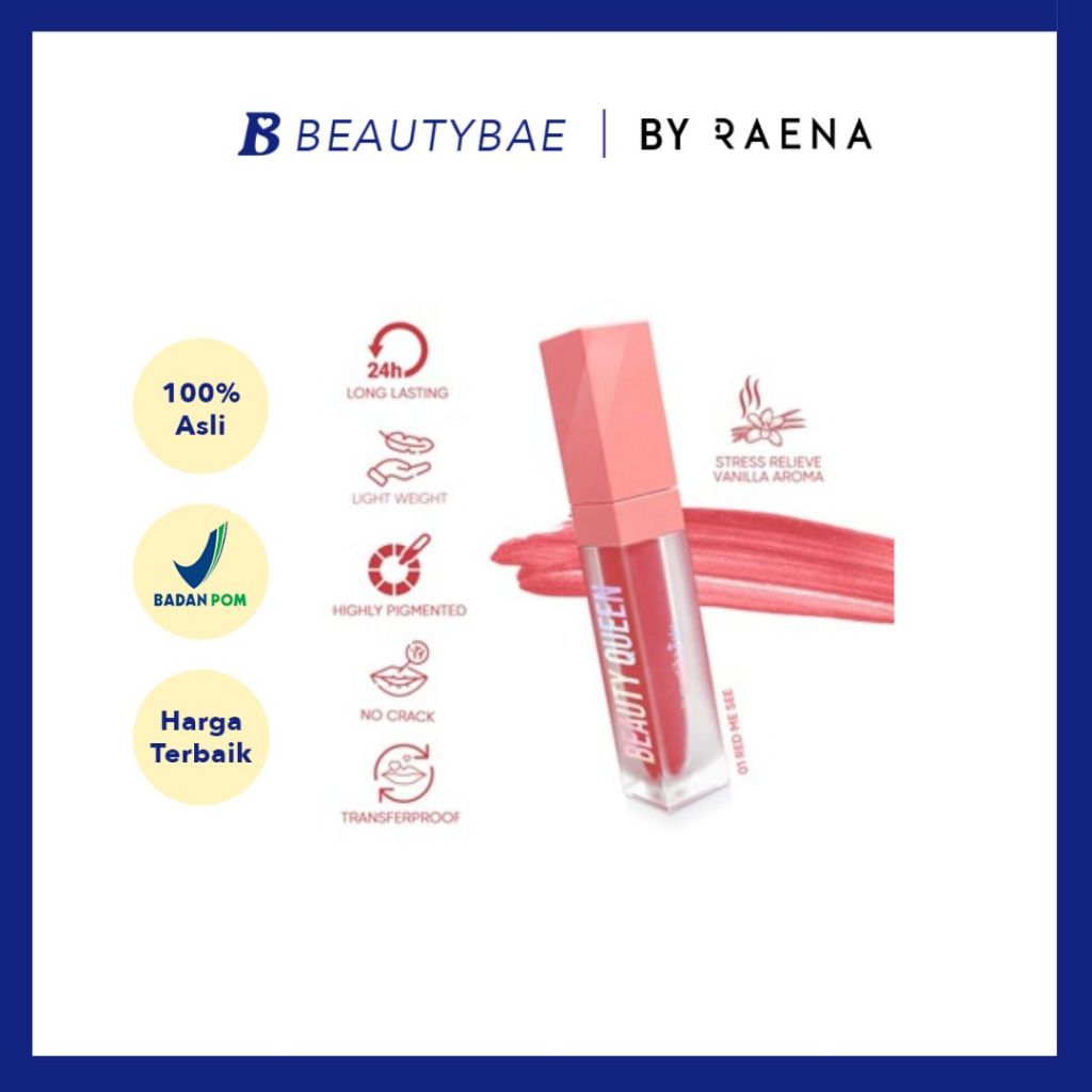 Mustika Ratu Beauty Queen Ultralucious Matte Lip Cream Caramel Hazelnut