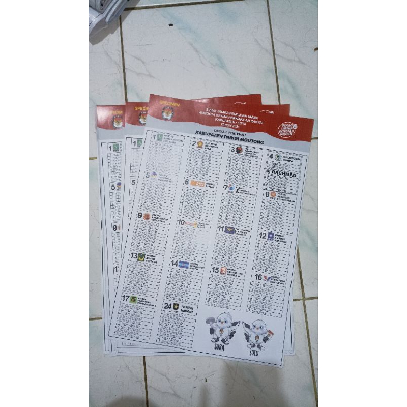 

SPECIMEN SURAT SUARA TERBARU 2024