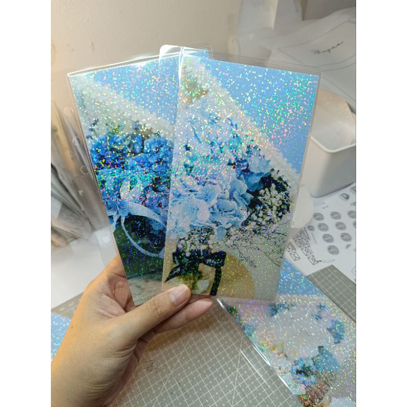 

Amplop Aesthetic blue flower A6 laminasi hologram pengatur keuangan/budgeting