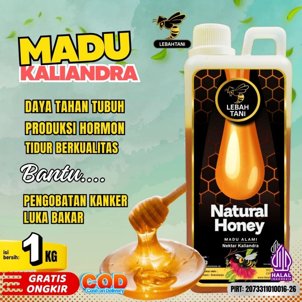 

Madu Asli Kaliandra Lebahtani 1 Kg
