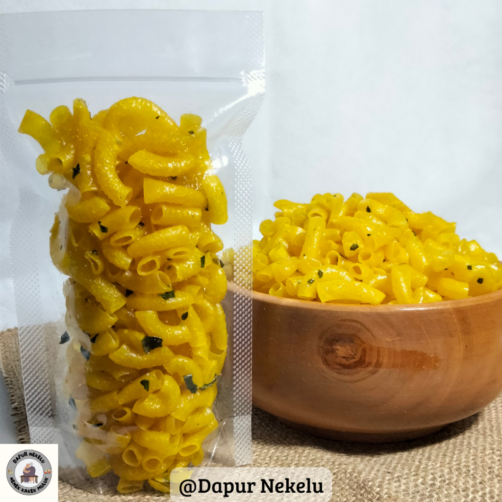 

Makaroni Kriuk Daun Jeruk Kemasan 50gram 100gram Nekelu Snack