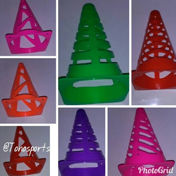Stock Banyak 1 Pcs Cone Kun Olahraga Murah Promo, Cone Bola Futsal Basket Voli, Cone Kerucut, Cone C
