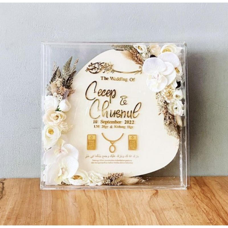 Mahar pernikahan akrilik mahar akrilik mahar kekinian mahar aesthetic