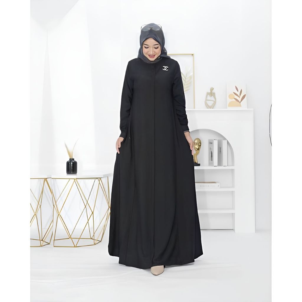 Maryam Dress Gamis Bahan Cey Crinkle Airflow Premium
