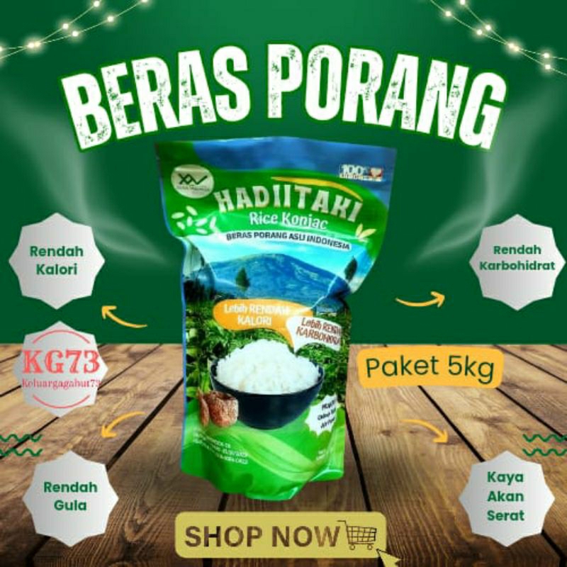 Beras Porang  HADIITAKI paket 5kg