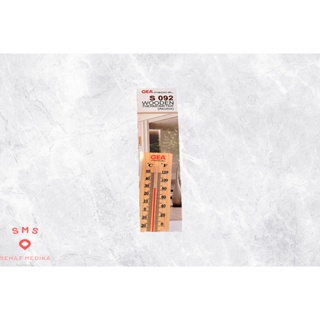 Termometer Ruangan Kayu GEA / Thermometer Air Raksa GEA - JTR
