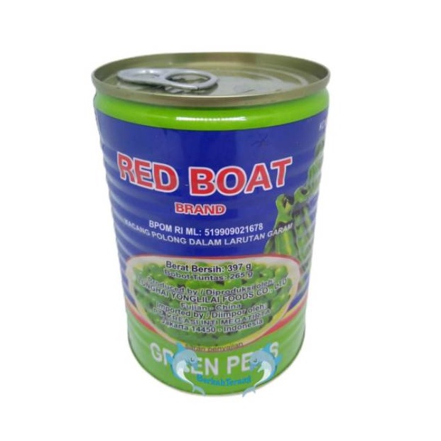 

Kode RLV902 Kacang Polong Kaleng 397gr / Green Peas Red Boat Brand